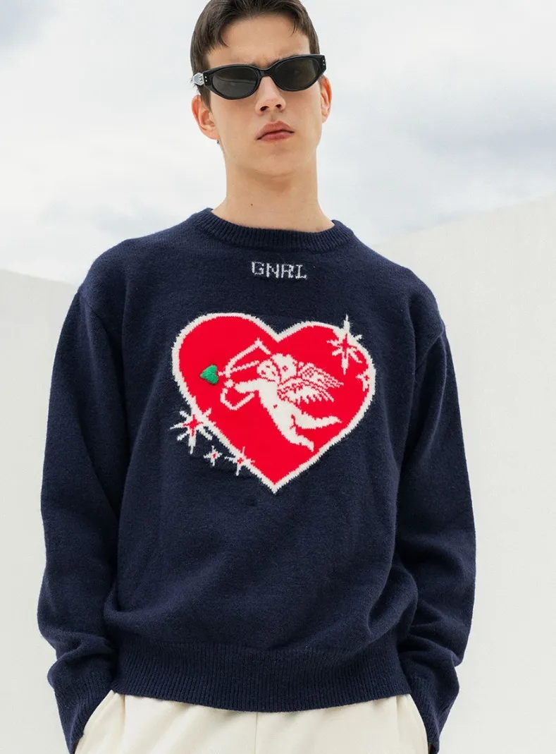 GENERAL IDEA  |Casual Style Sweat Street Style Logo V-neck & Crew neck