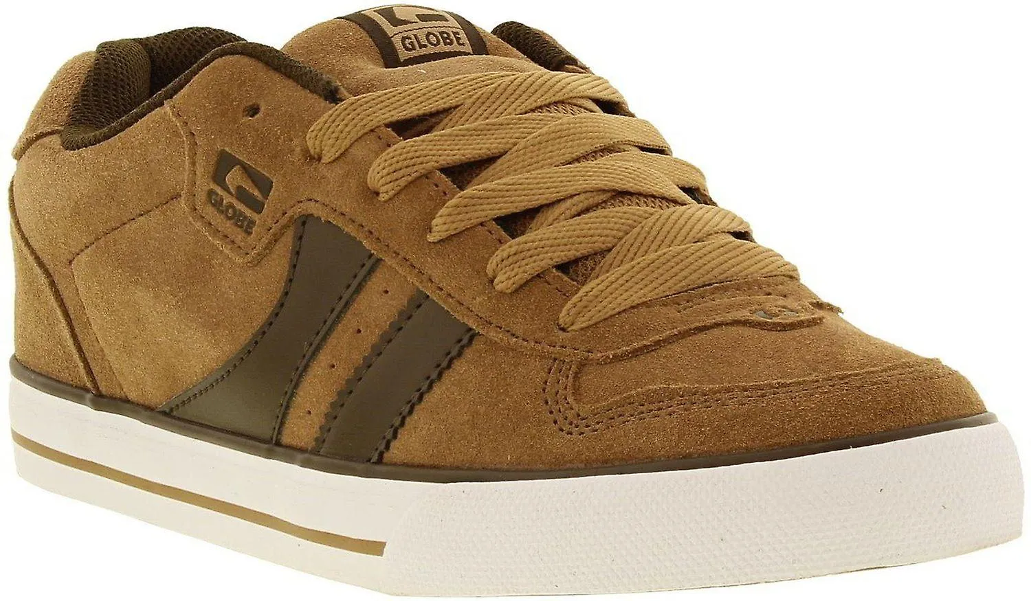 Globe Encore 2 Tan Brown Suede Mens Skate Trainers Shoes Botas