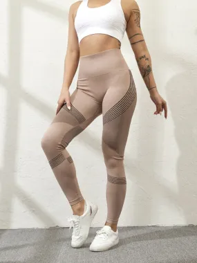 High Waist Peach Hips Leggings - Quick-drying, Sports, Stretch, Fitness Pants