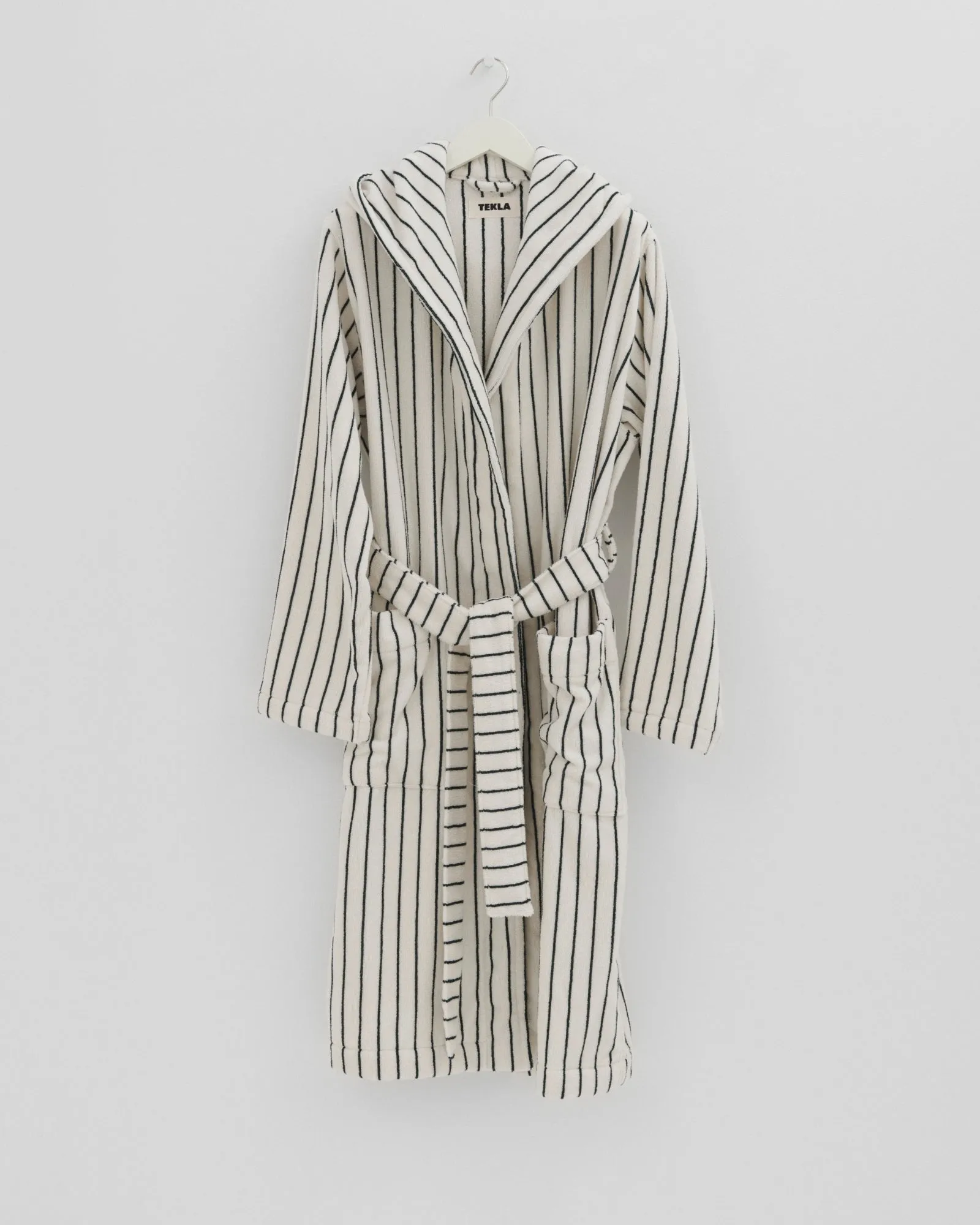 Hooded Bathrobe Racing Green Stripes