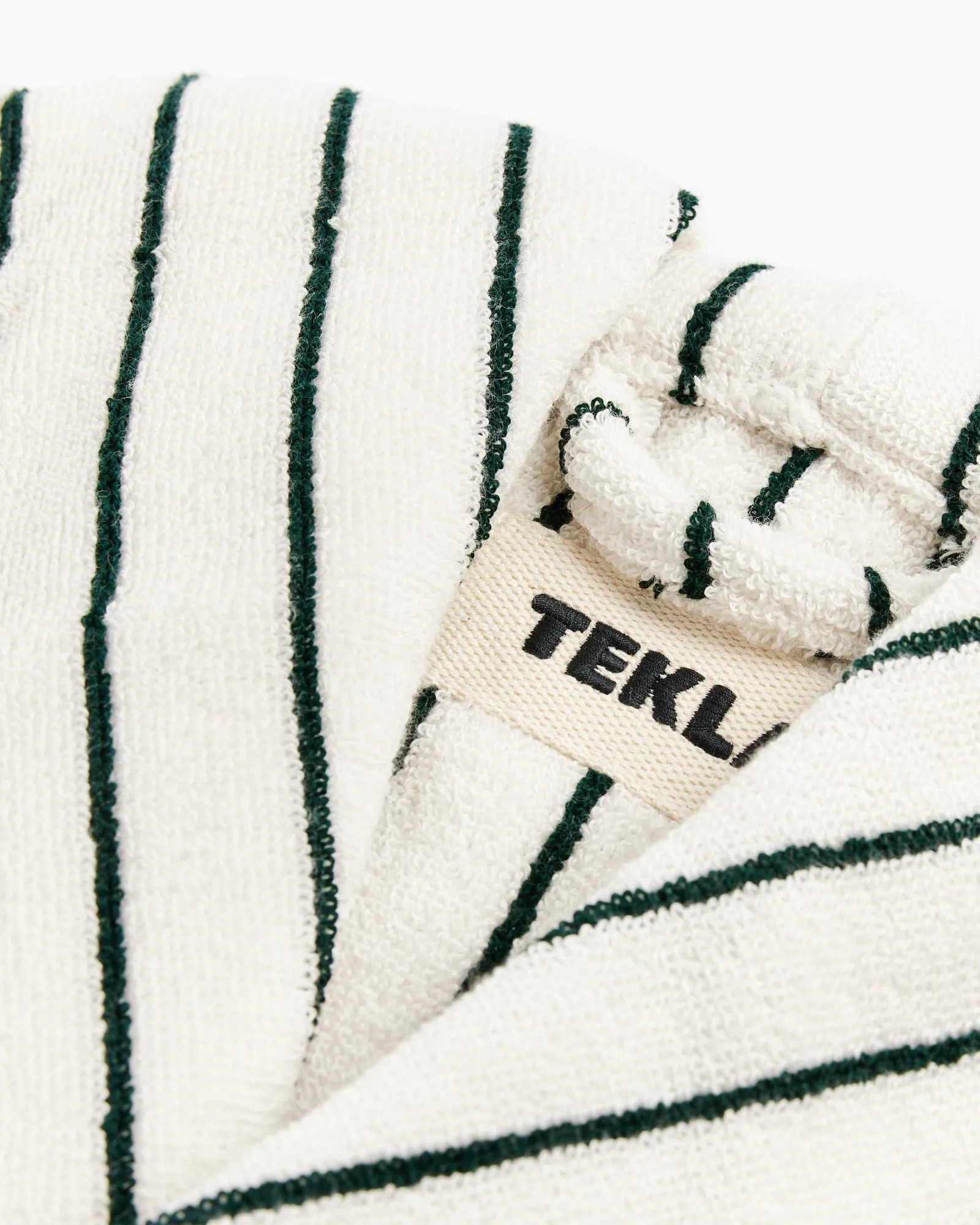 Hooded Bathrobe Racing Green Stripes