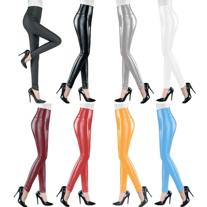 Hot Sale PU Leather Pants for Women - High Elastic Waist Leggings