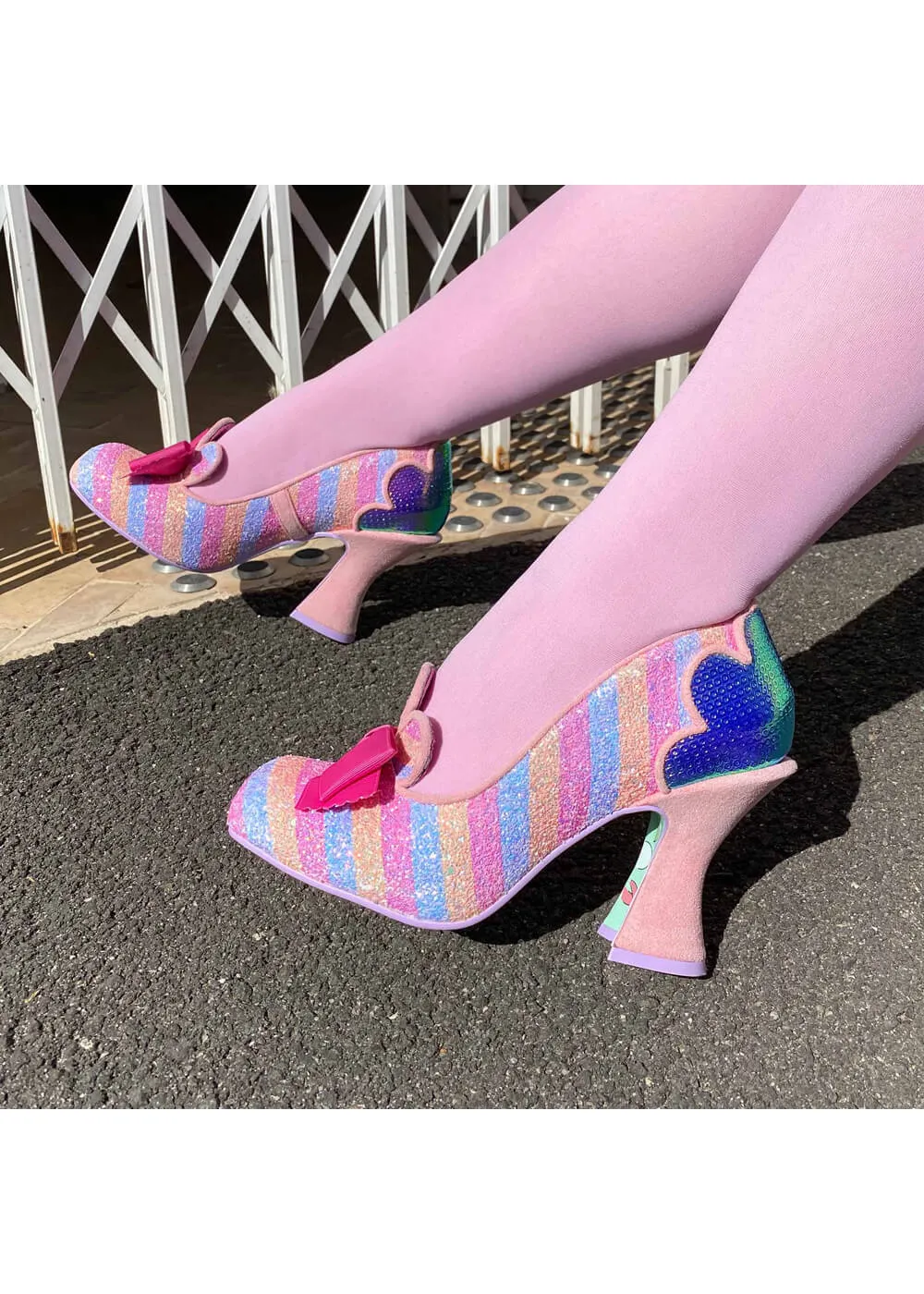 Irregular Choice Fleur De Lis 70's Pumps Pink