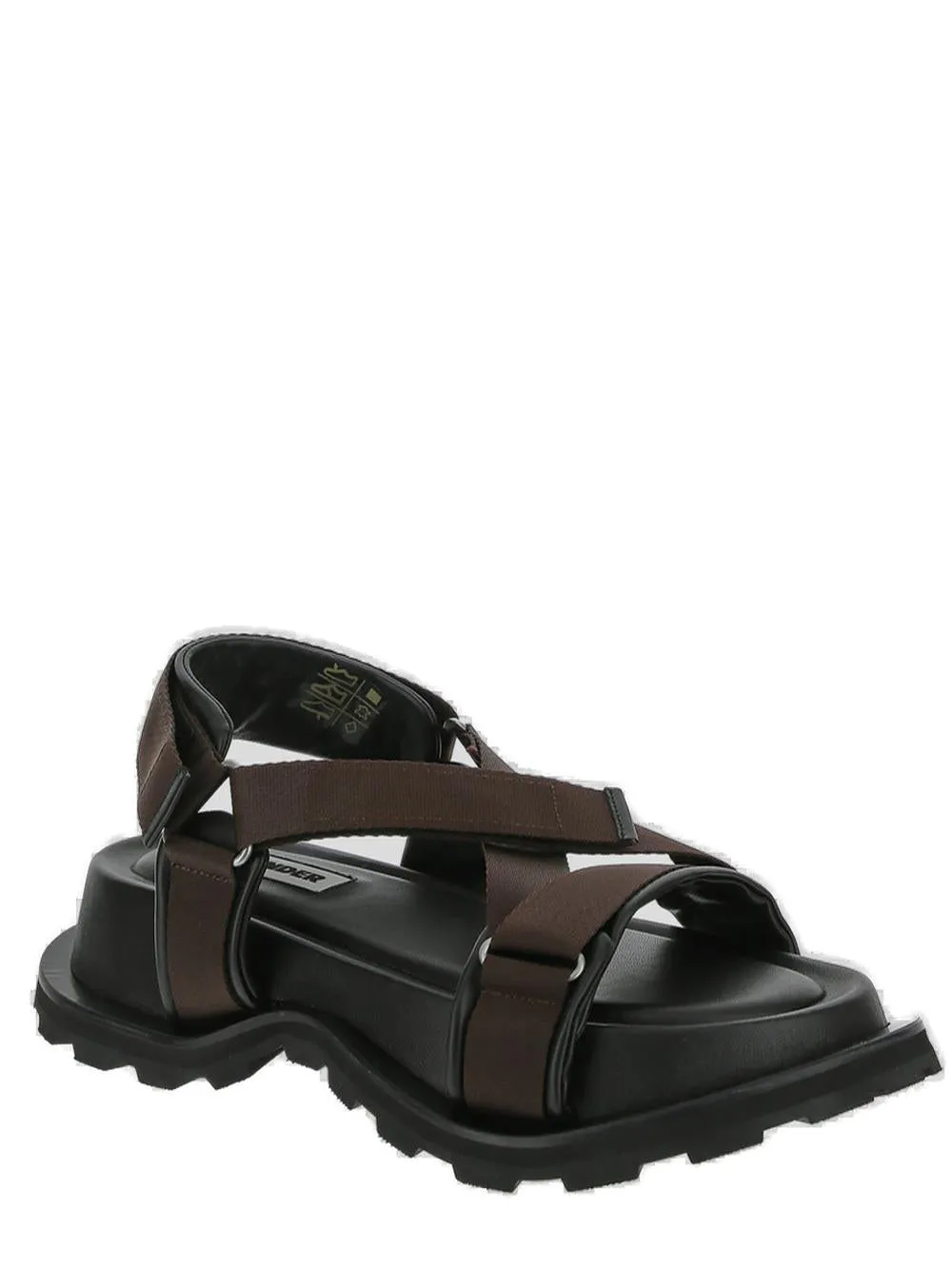 Jil Sander Open Toe Crossover Strap Sandals