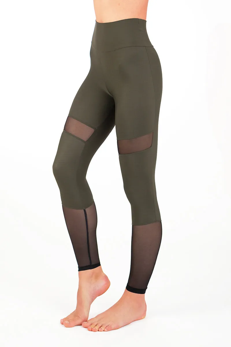 Khaki Mesh Dragonfly Barbara Leggings