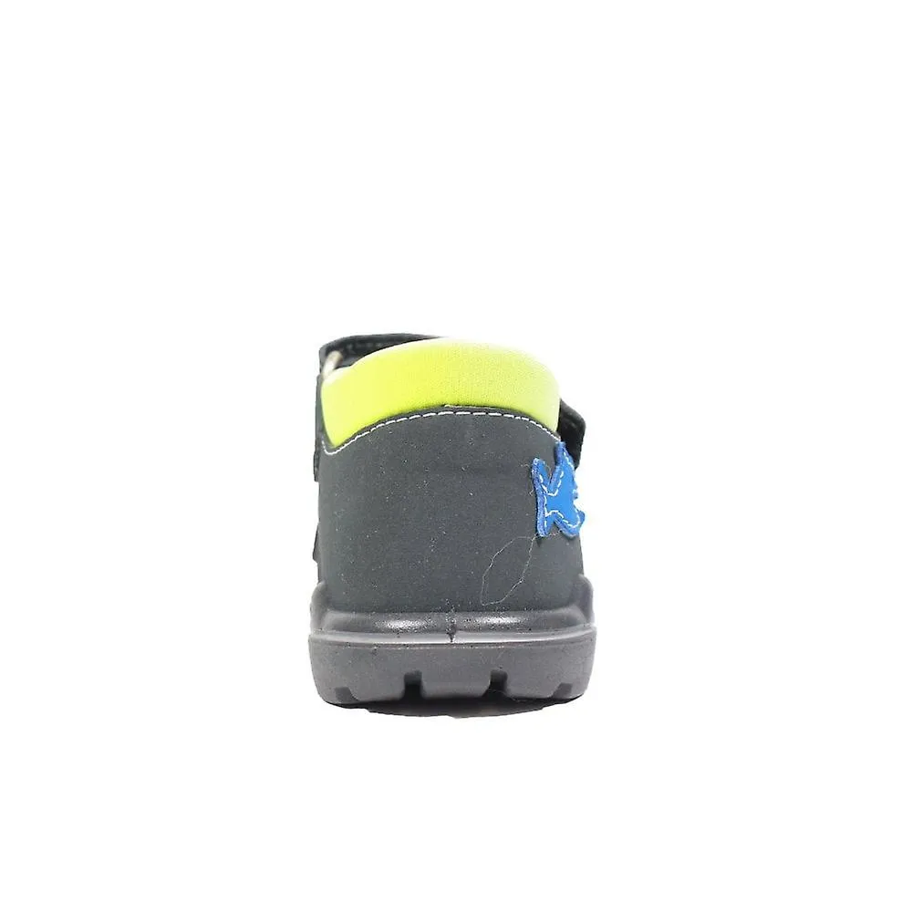 Kids Ricosta Frankie | Grey | Boys Rip Tape Closed Back Sandals