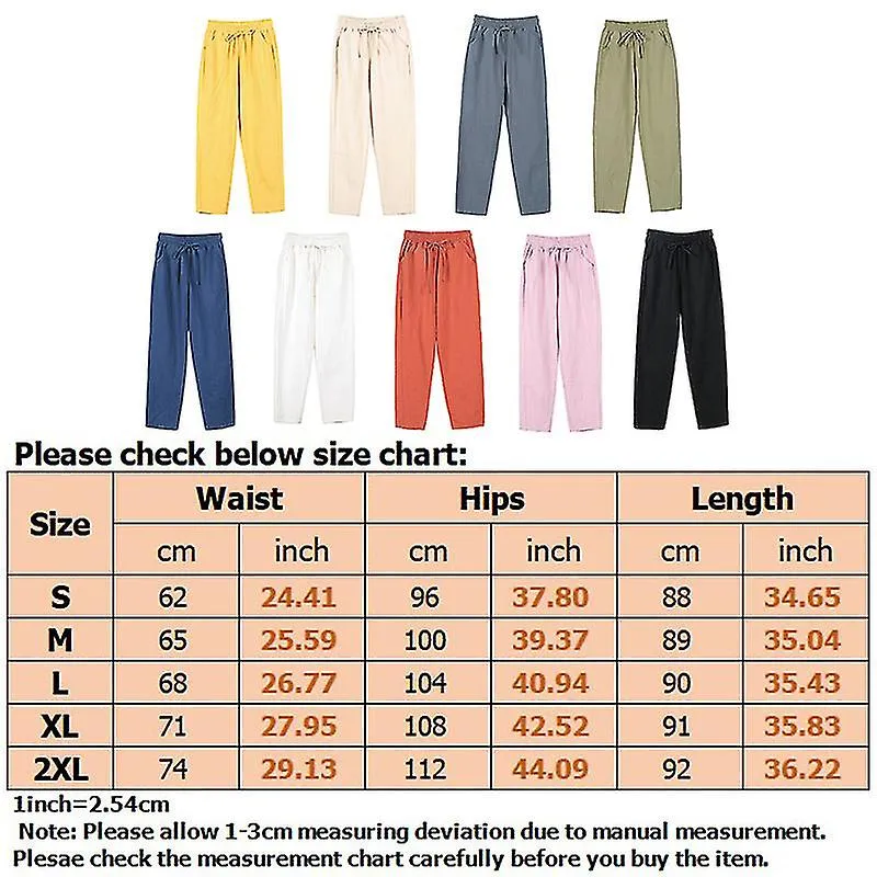 Ladies Basic Elastic Waist Loungewear Women Loose Solid Color Daily Trousers