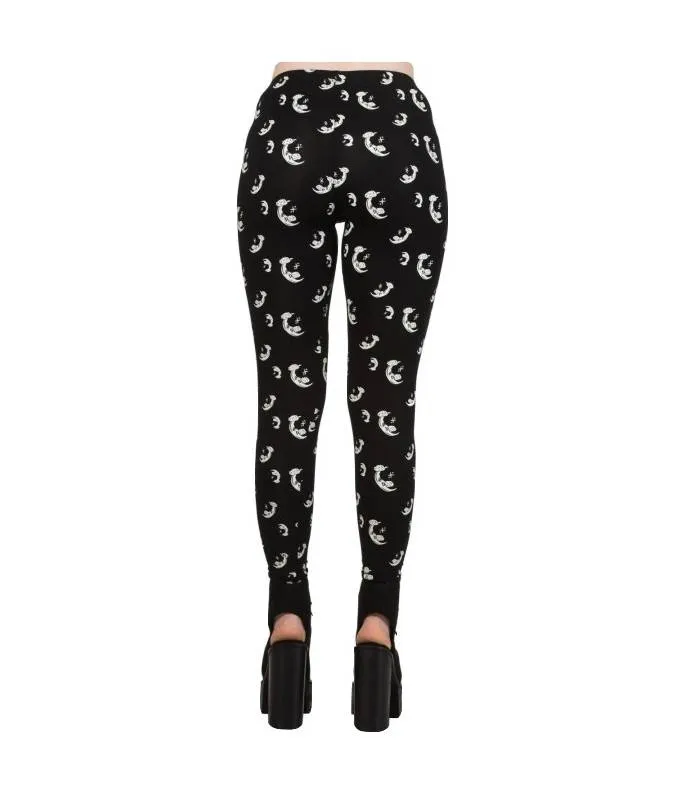 Leggings Negros Heavenly Creatures Brillan Oscuridad Banned LG1132