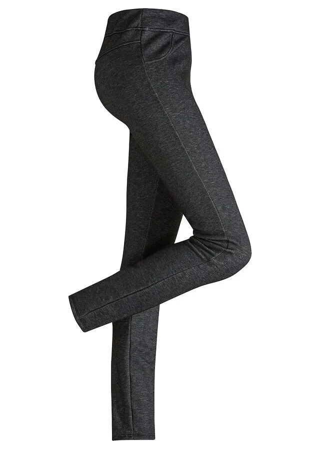 Leggings térmicos Negro jaspeado