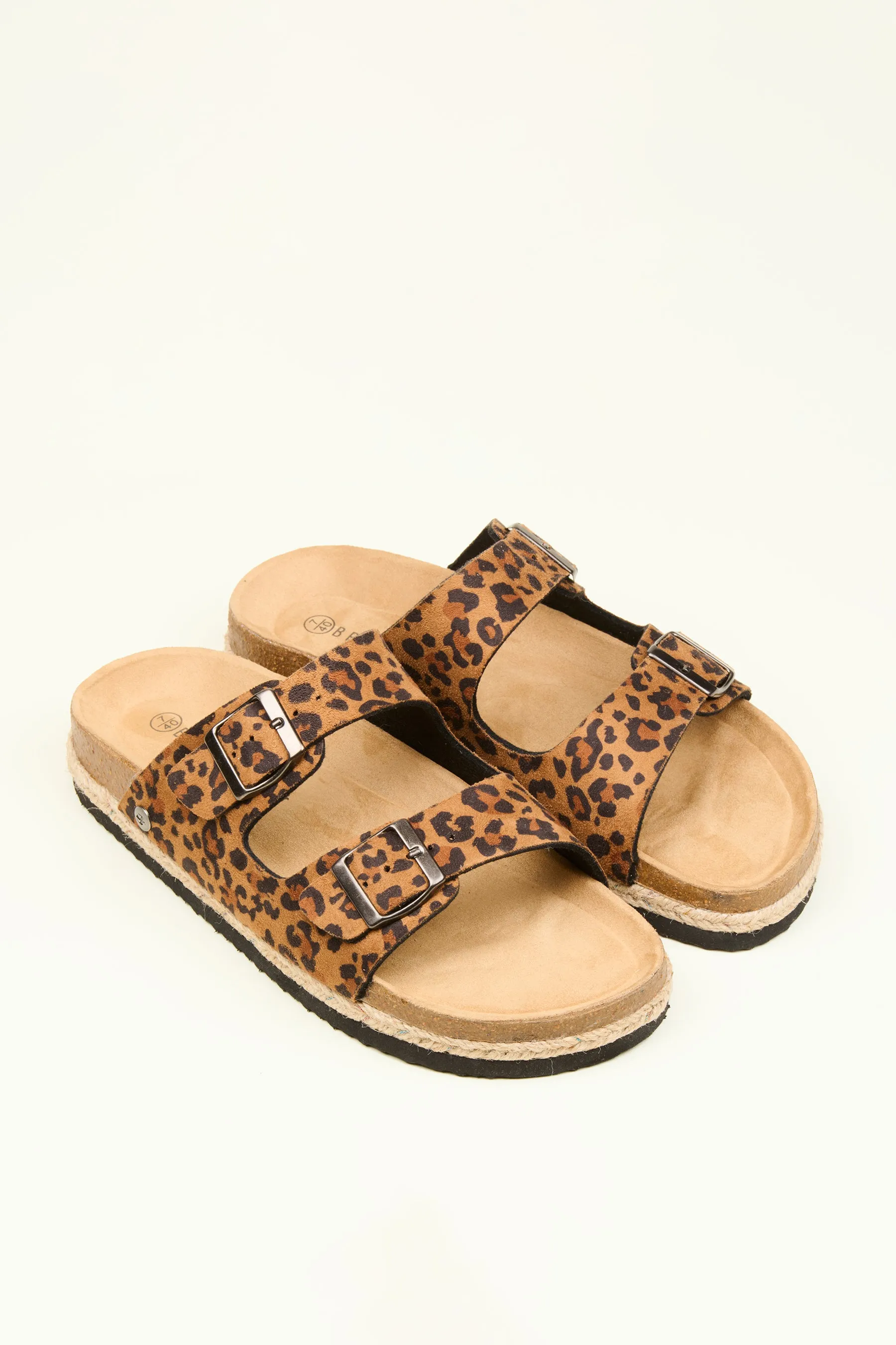 Leopard Flatform Sandal