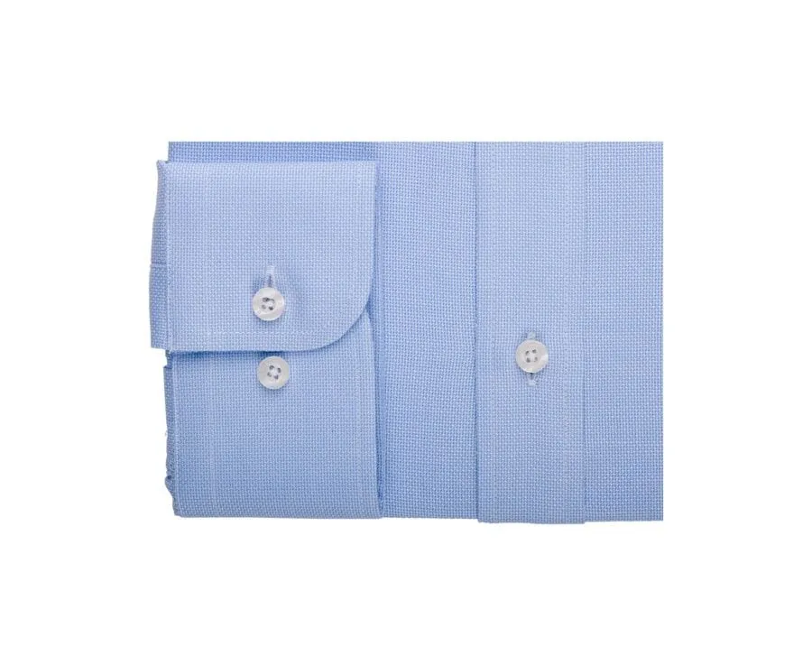 Light Blue Cotton shirt - Straight collar - ANSBERT