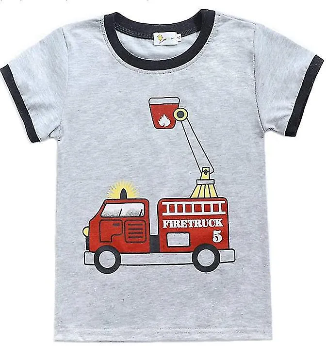 Little Hand Boys Pajamas Short Boys Pajamas Shorts Dinosaur Digger Fire Truck Bulldozer Octopus Kids Summer Pajamas Cotton Short