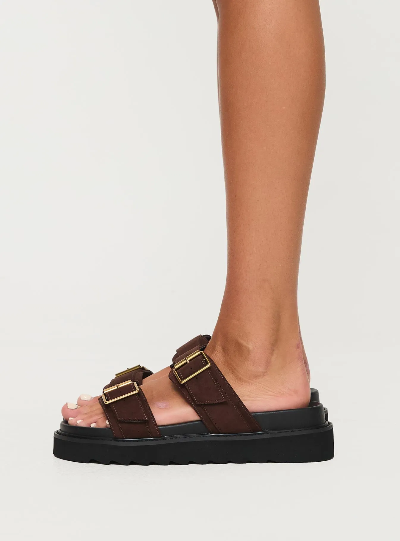 Ma Belle Sandals Brown Suede