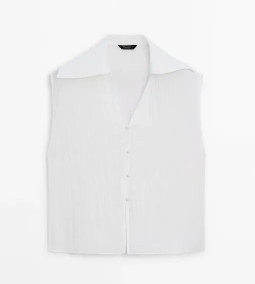 Massimo Dutti  |Casual Style Nylon Linen Sleeveless Plain Elegant Style