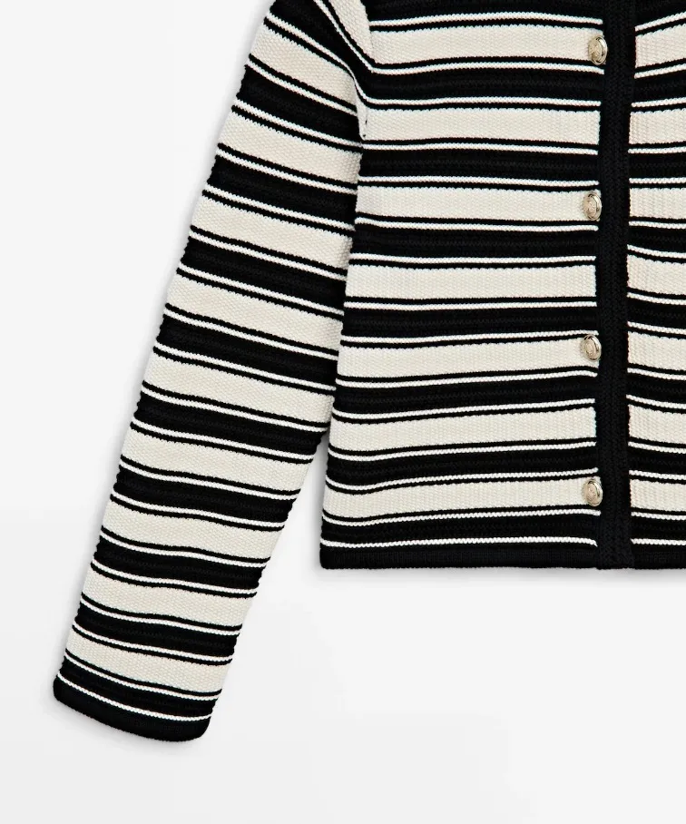 Massimo Dutti  |Stripes Casual Style Long Sleeves Cotton Elegant Style