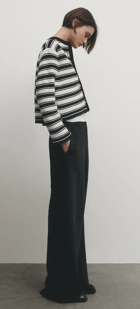 Massimo Dutti  |Stripes Casual Style Long Sleeves Cotton Elegant Style