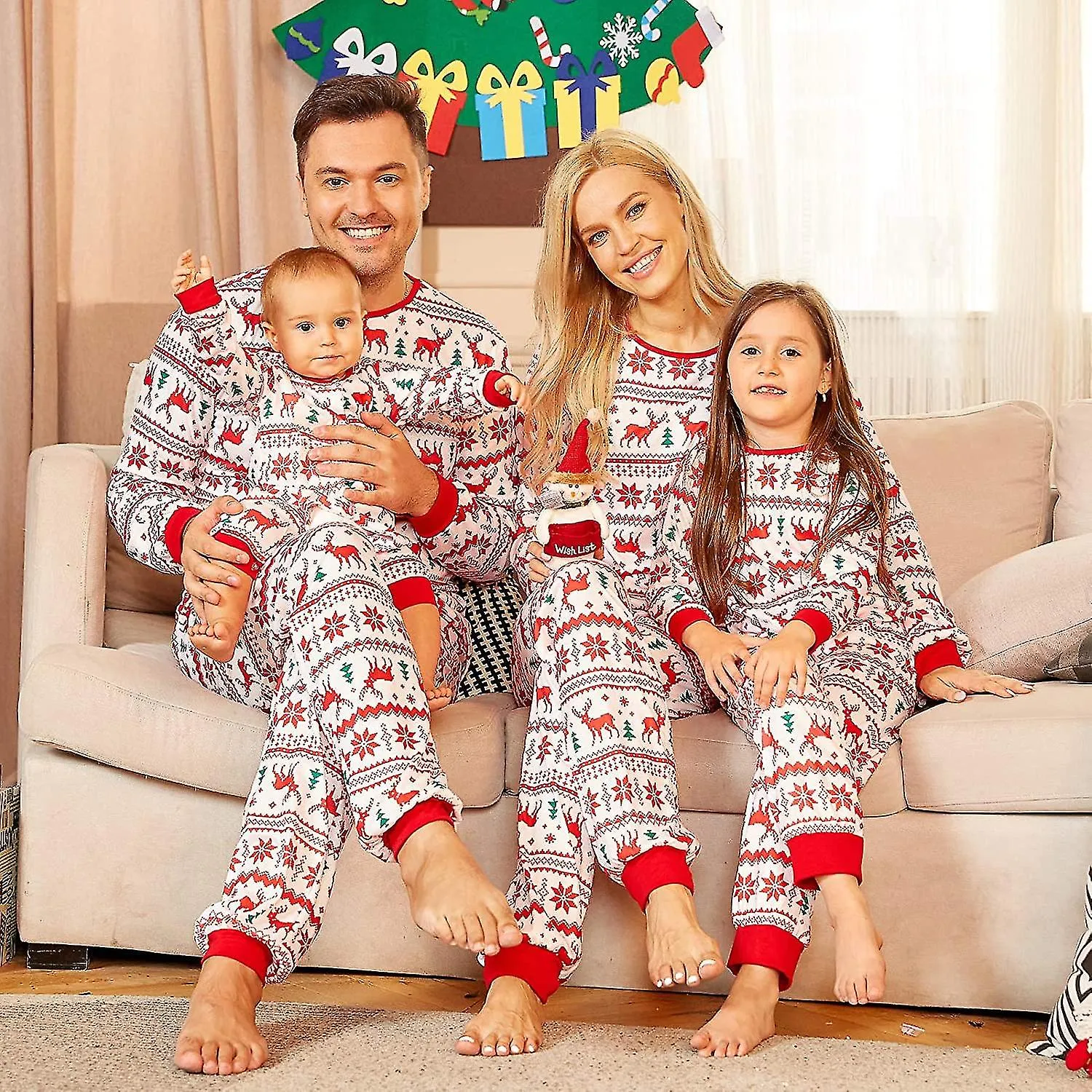 Matching Family Pajamas Christmas Sets, Matching Sets Christmas Pjs For Family Pajamas