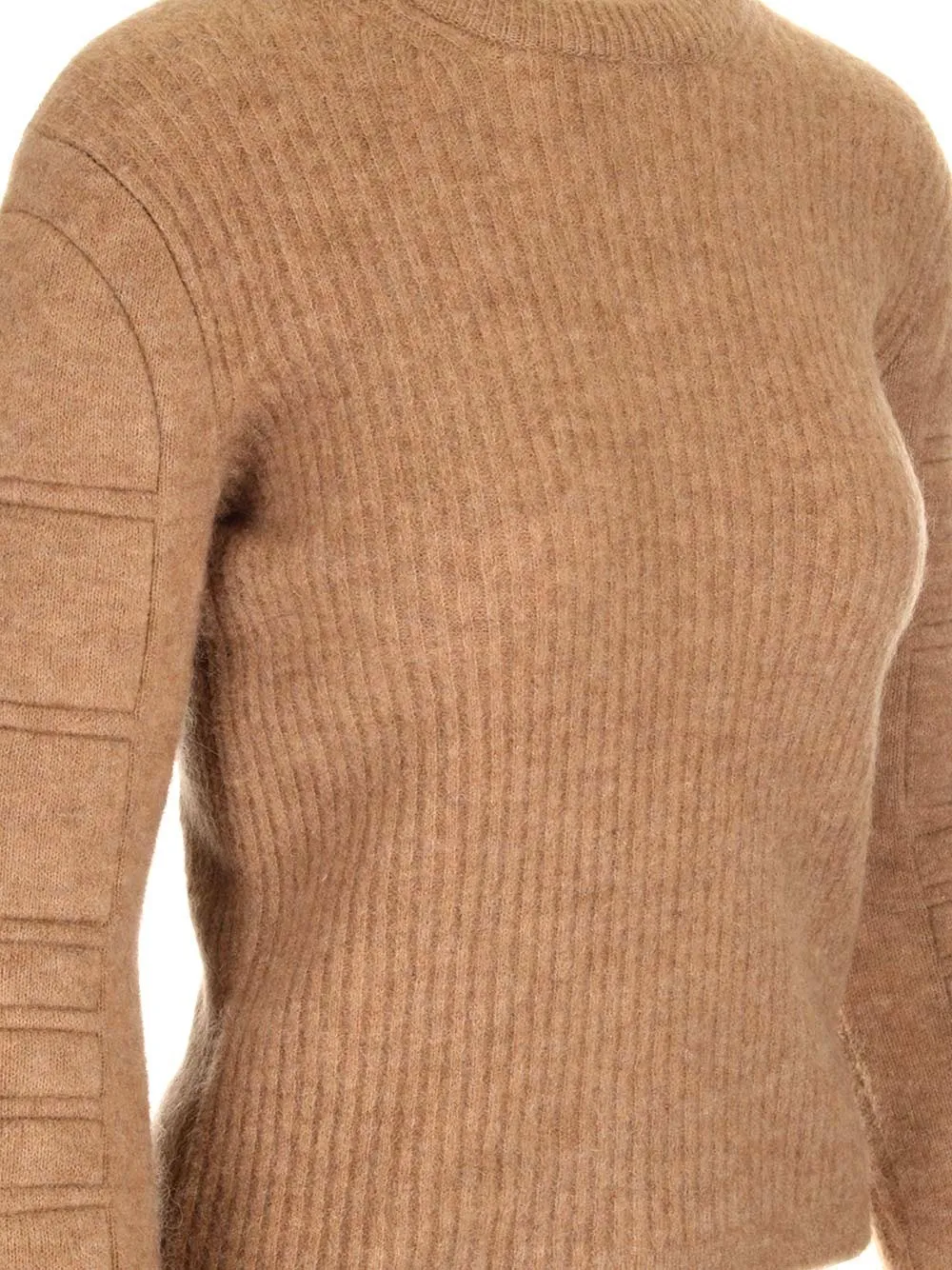 MaxMara  |Crew Neck Casual Style Wool Nylon Rib Blended Fabrics