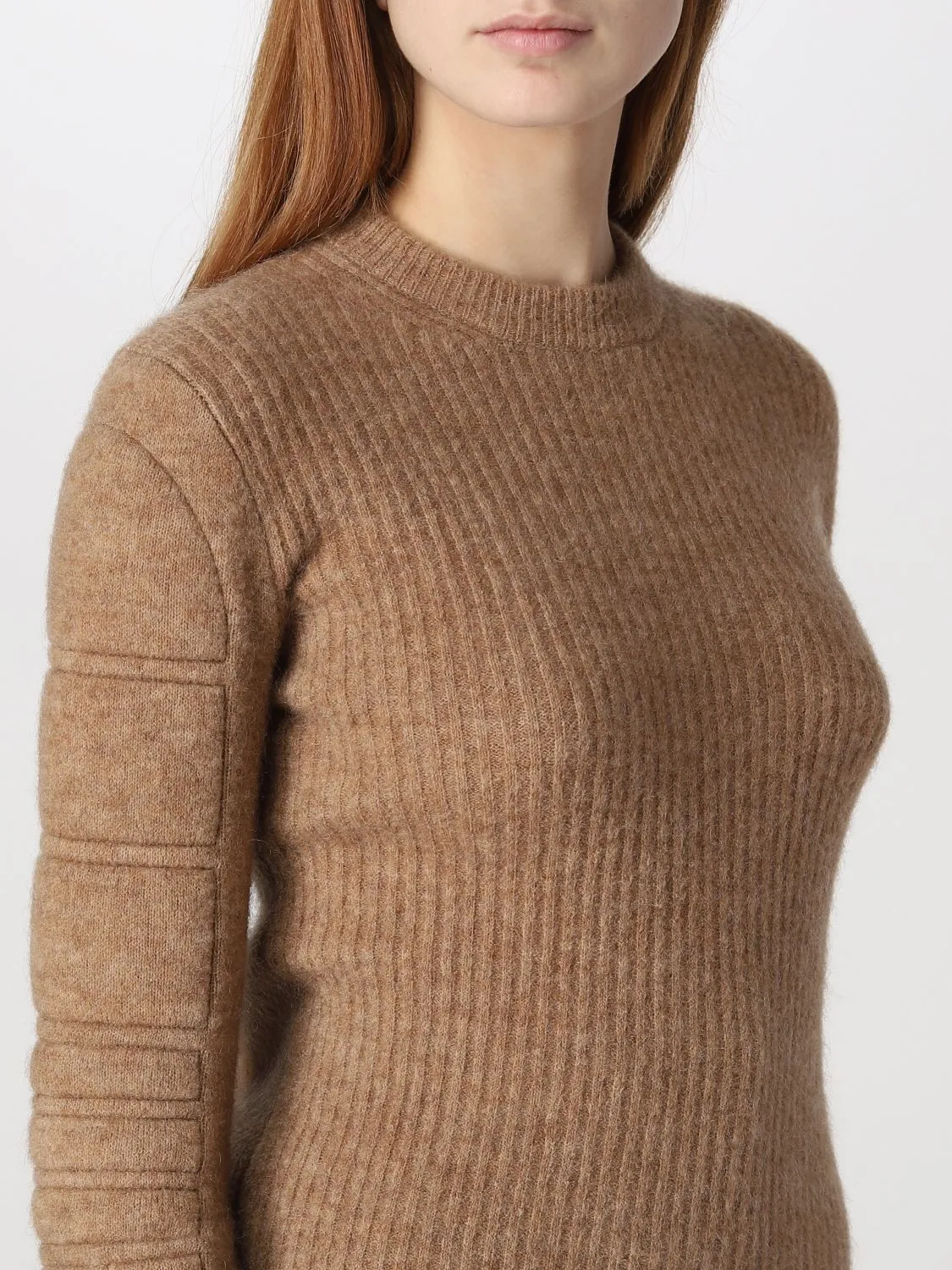 MaxMara  |Crew Neck Casual Style Wool Nylon Rib Blended Fabrics