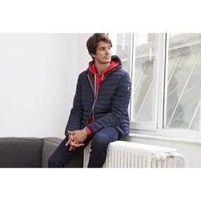 Men's Navy Lightweight Hooded Down Jacket - SIVERT II