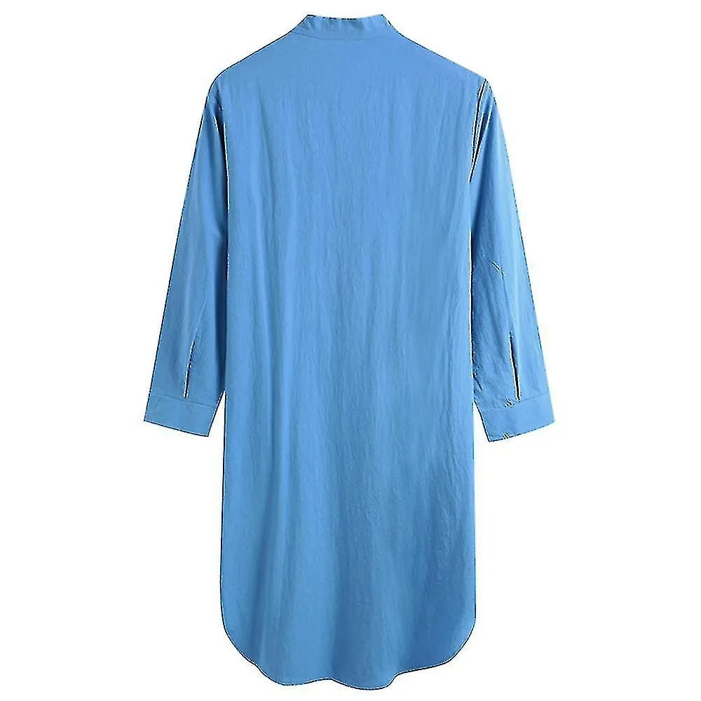 Men's Hooded One Piece Pajamas Soft Cotton Solid Color Pajamas