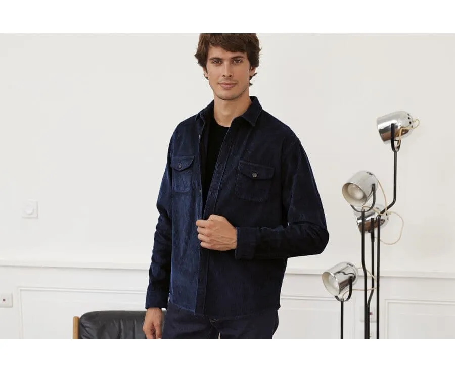 Navy Corduroy over shirt - VICTORIN