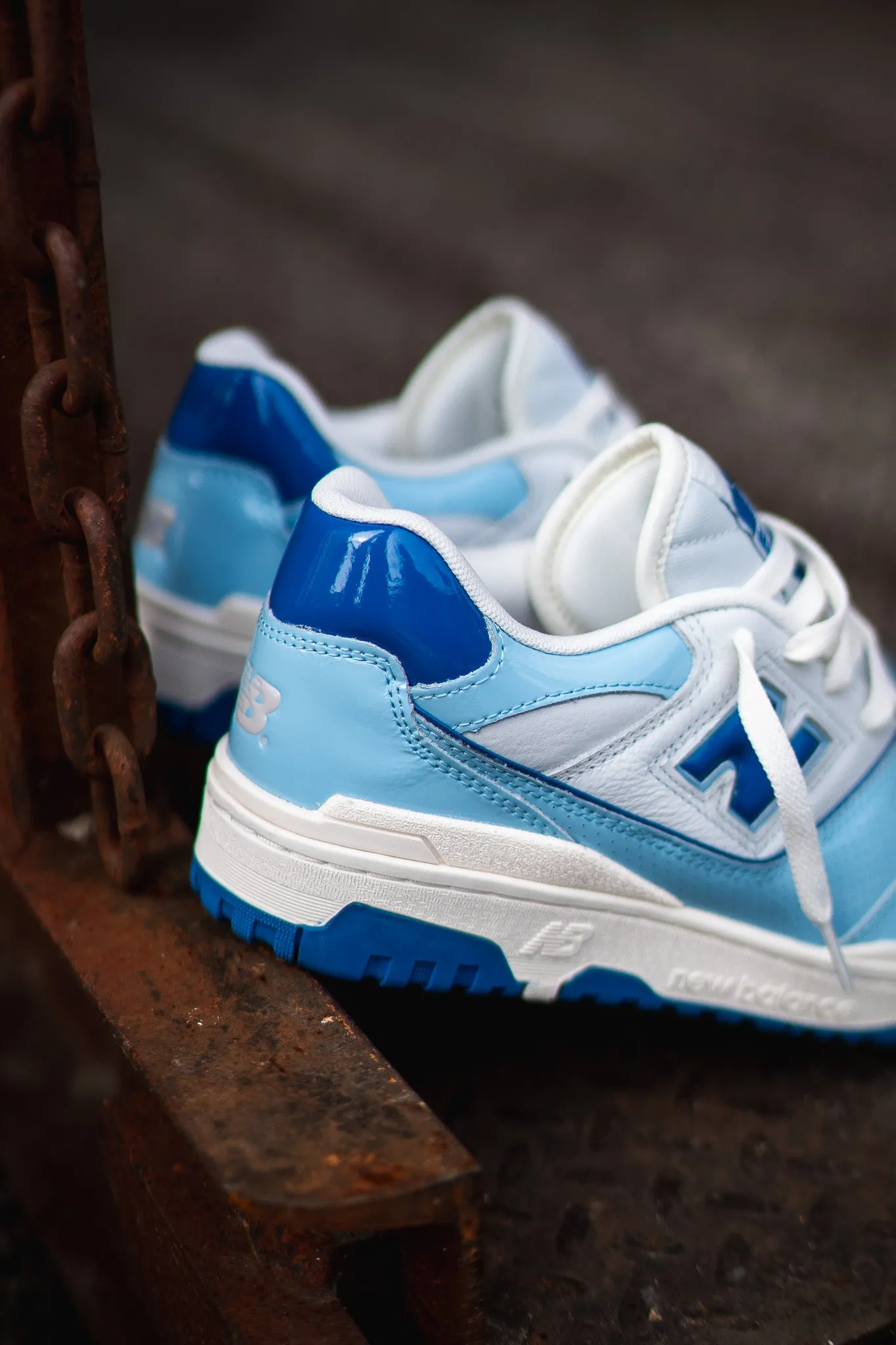 New Balance 550 sneakers - white and powder blue