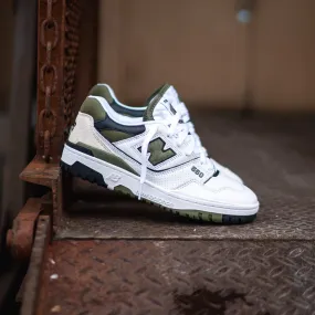 New Balance 550 - White/Olive (BB550DOB)