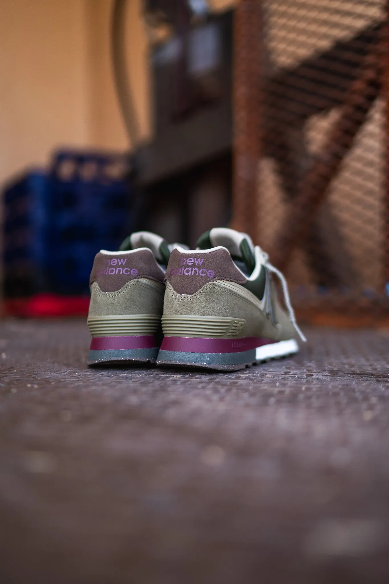 New Balance 574 Olive/Maroon U574UBB