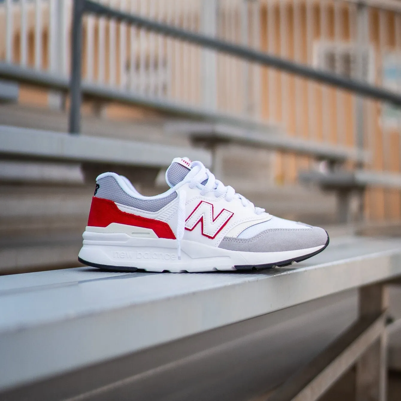 New Balance 997H White/Red Shoes - CM997HOE