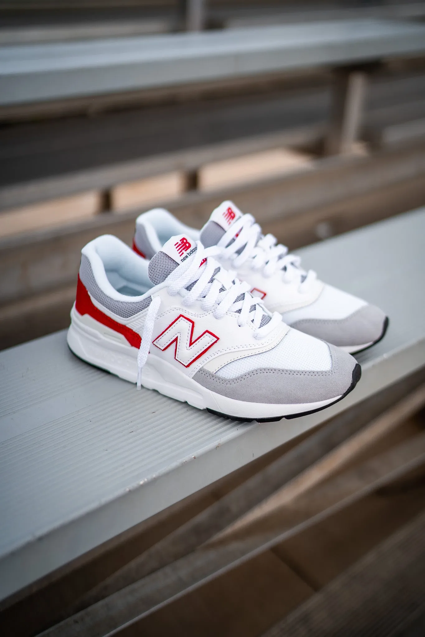 New Balance 997H White/Red Shoes - CM997HOE