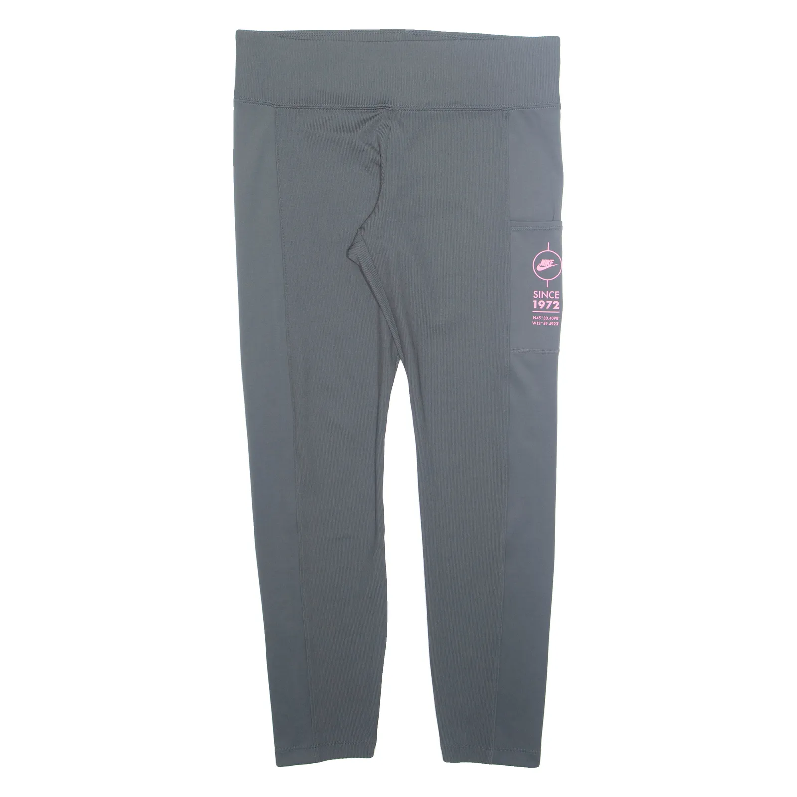 NIKE Womens Leggings Grey Tapered L W30 L26