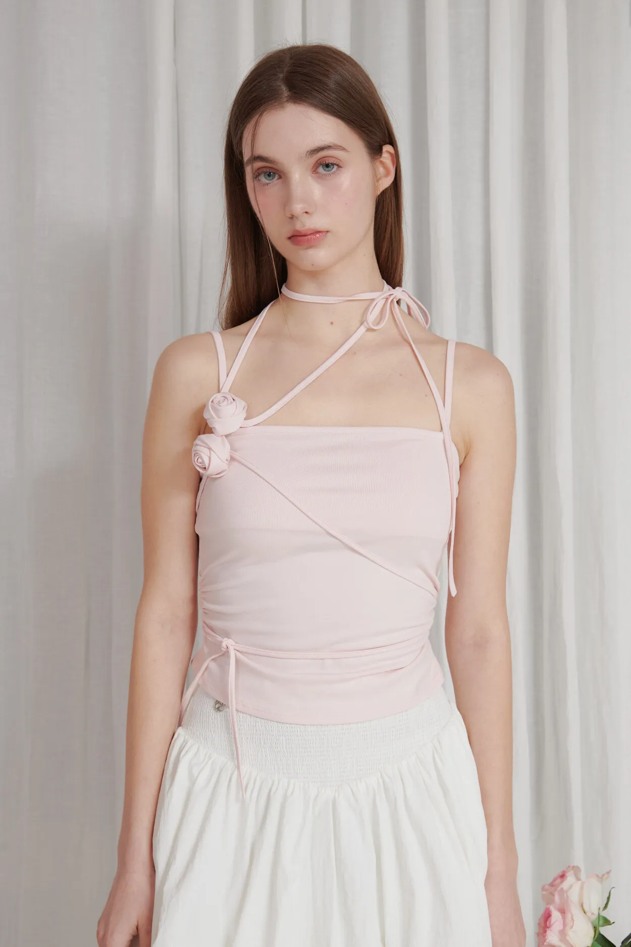 PAIN OR PLEASURE  |★PAIN OR PLEASURE★ ROSE CORSAGE SLEEVELESS - pink