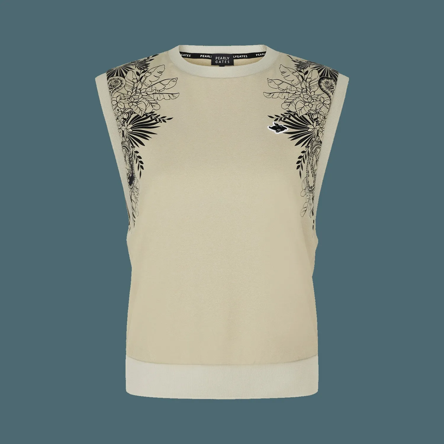 PEARLY GATES  |Flower Patterns Casual Style Blended Fabrics Sleeveless Logo