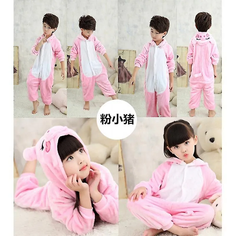 Pig Onesie Unisex Kids Adults Animal Pajamas Kigurumi Jumpsuits Sleepwears