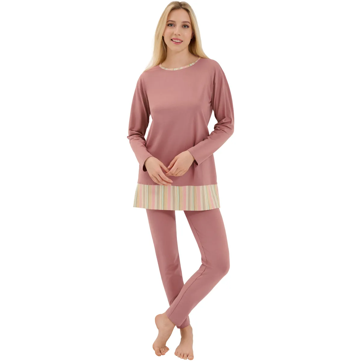 Pijama loungewear leggings túnica manga larga Maxine