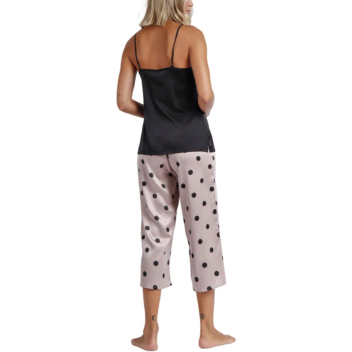 Pijama loungewear pantalón palazzo camisola Elegant Dots