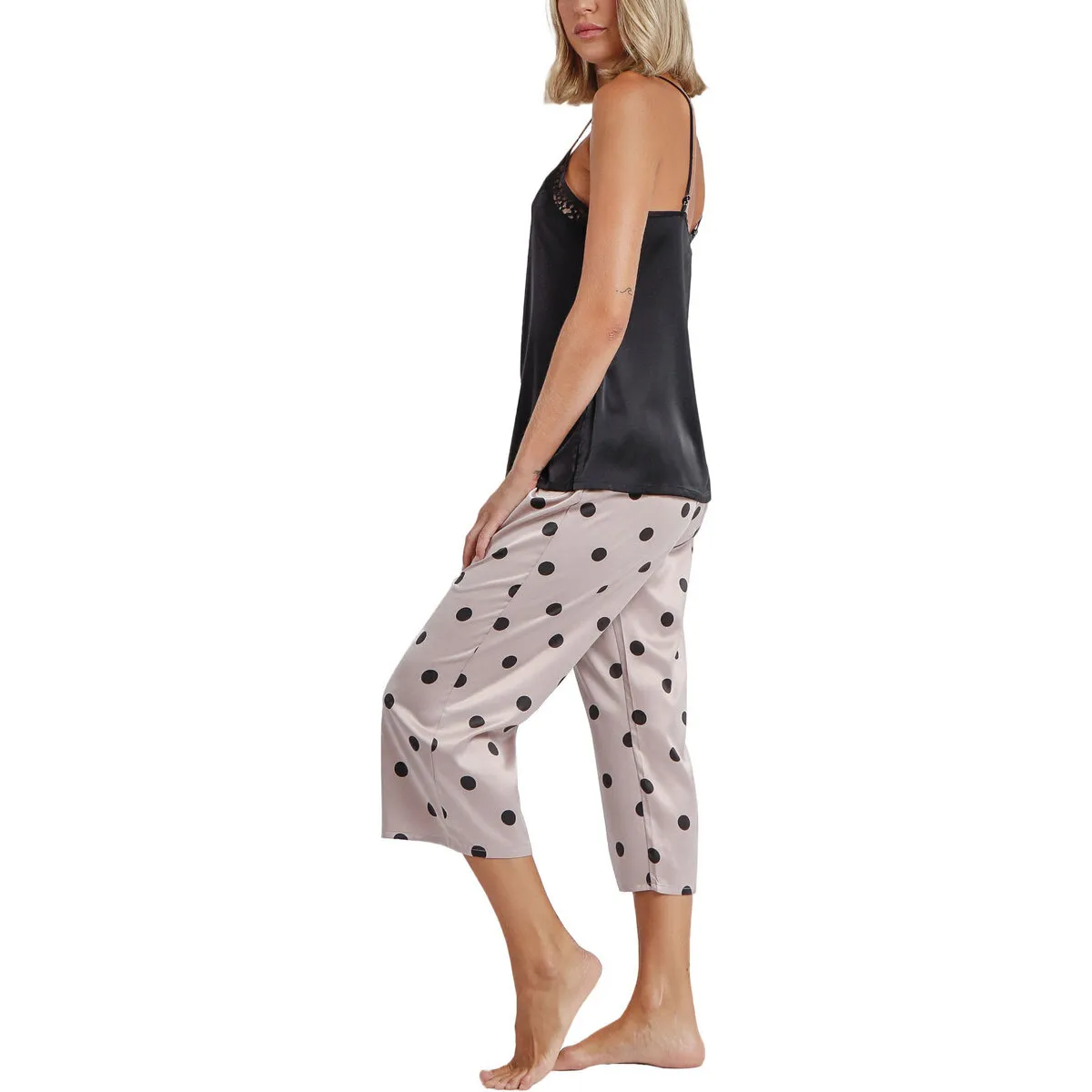 Pijama loungewear pantalón palazzo camisola Elegant Dots