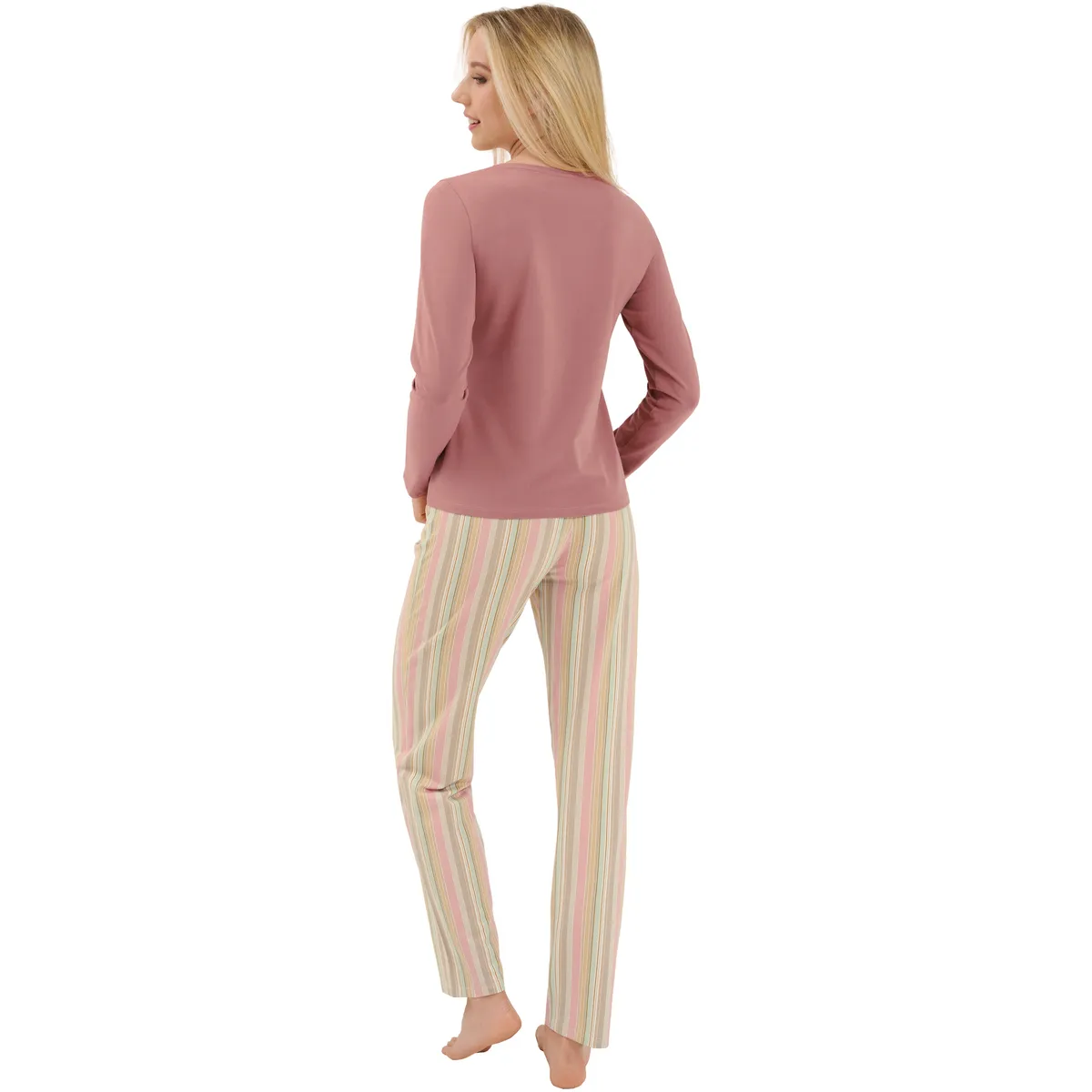 Pijama loungewear pantalón top manga larga Maxine