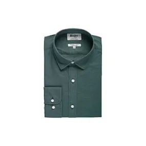 Plain Dark Green cotton linen shirt - SILBERT