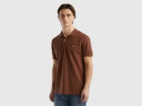 Polo marrón oscuro regular fit