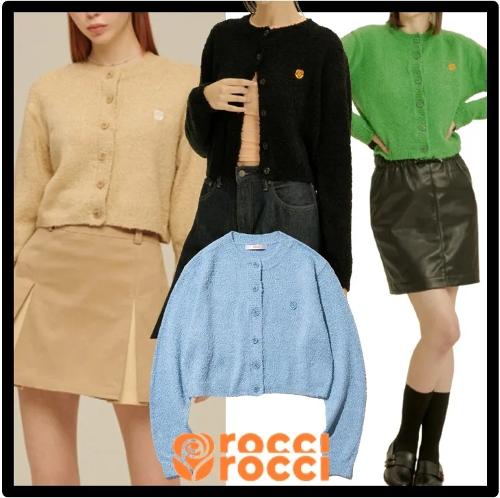 rocci rocci  |Casual Style Street Style Logo Cardigans