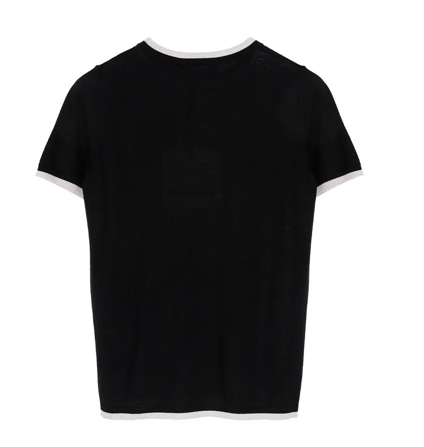 S Max Mara  |Casual Style Unisex Street Style Logo V-neck & Crew neck