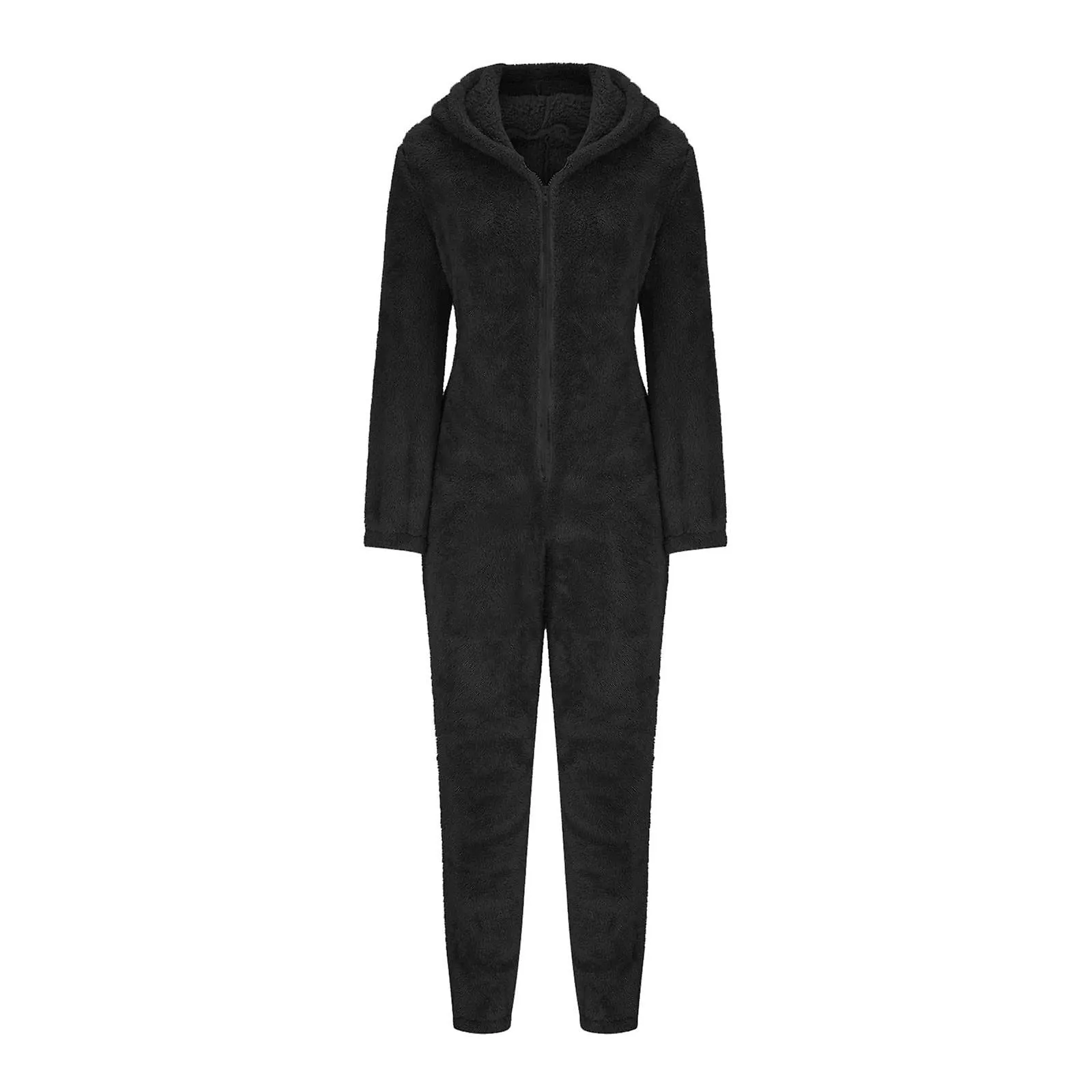 Sexy Adult Onesie Pajamas for Women Butt Flap Fleece Hooded One Piece Pajamas Womens Fluffy Sleepwear