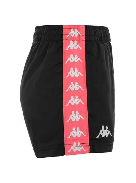 short kappa tread negro para mujer