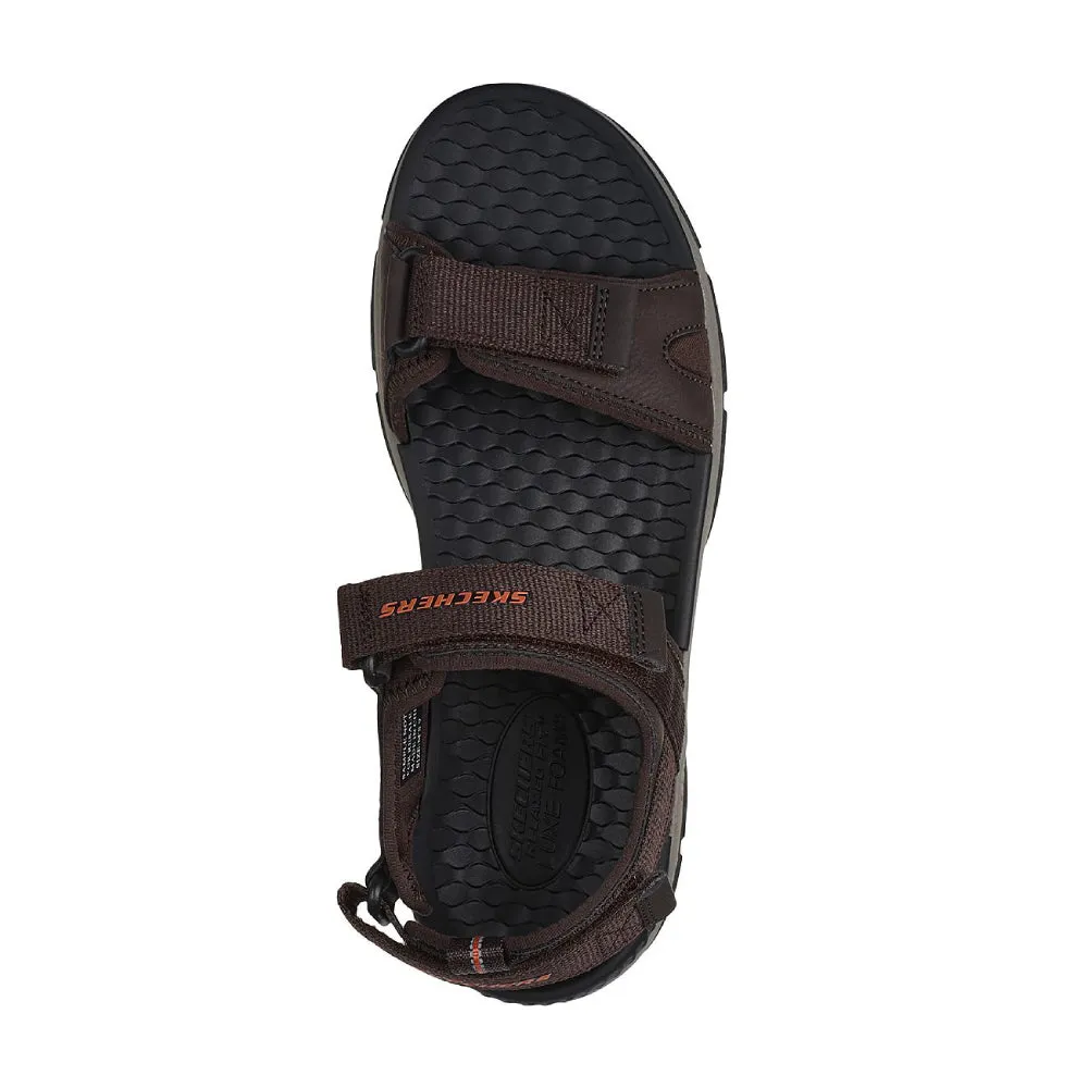 SKECHERS Men's Tresmen-Ryer Sandal (Chocolate)