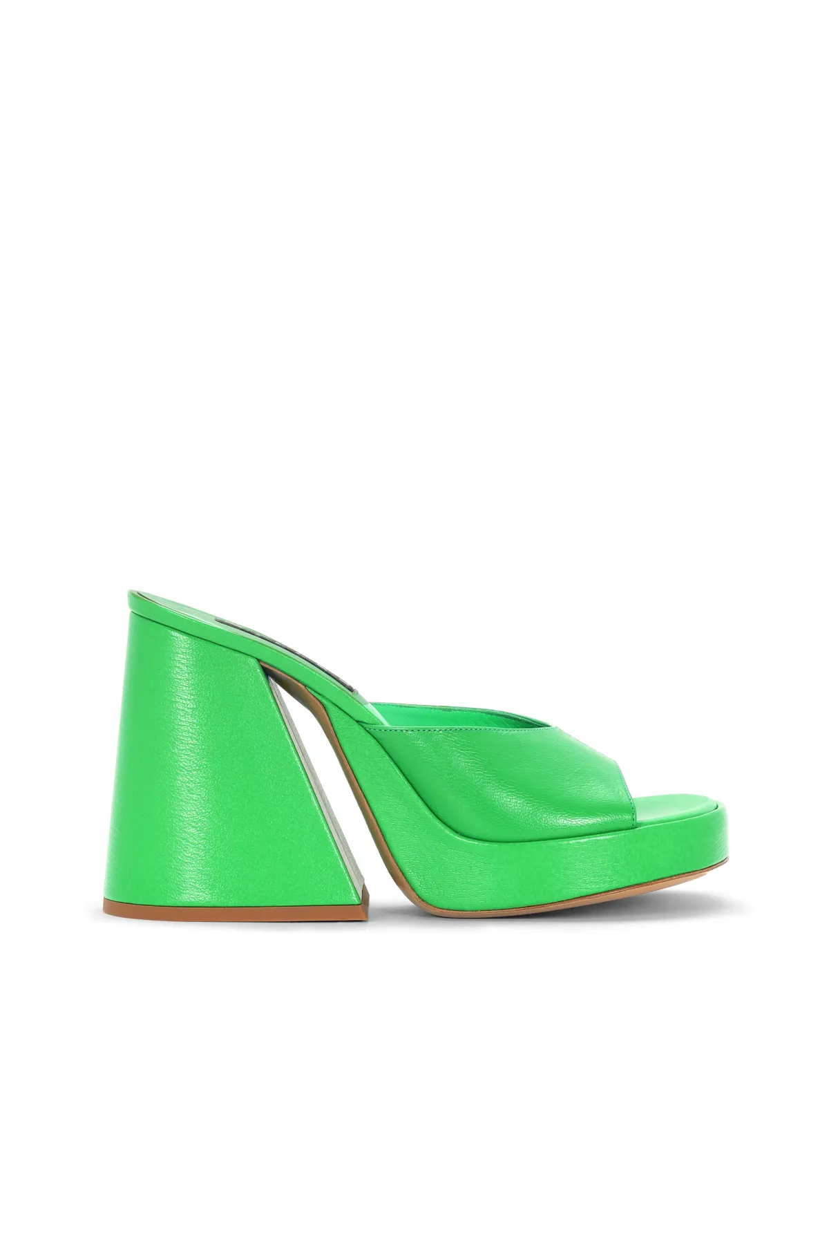 Slice Heel in Grass Green