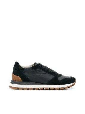 Suede and techno fabric runners with Precious Toe