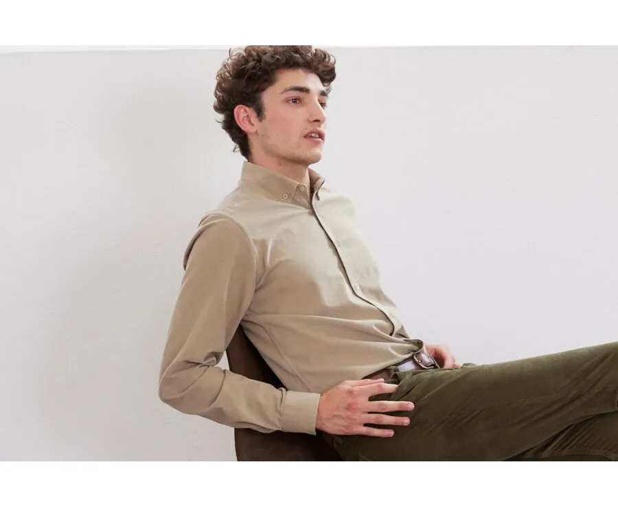 Taupe Clair Corduroy shirt - WAYNE