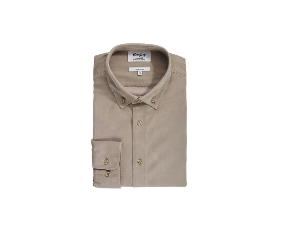 Taupe Clair Corduroy shirt - WAYNE